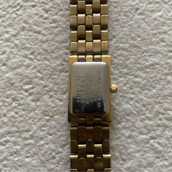 SOLDLadies CITIZEN 18k Gold Plate MOP Mother of Pearl Dial Watch 5421-S27239-HSB - Picture 3 of 4
